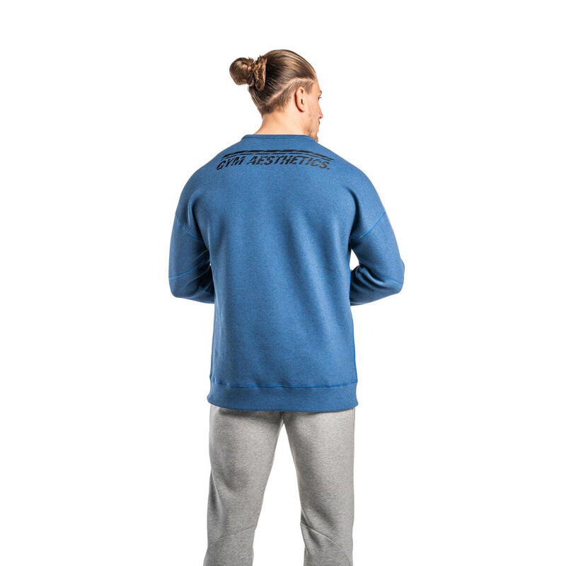 Men Print Reversible Lightweight Long Sweatshirts - Navy blue