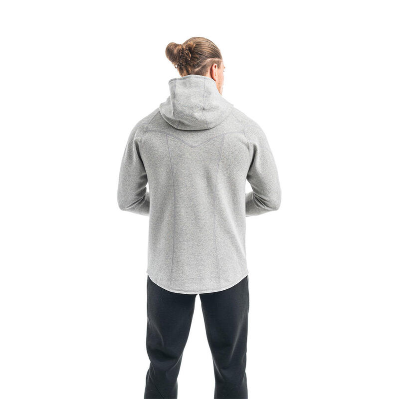 Men Reversible Lightweight Hooded Sweatshirts Hoodie - GREY