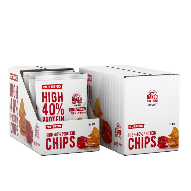 HIGH PROTEIN CHIPS, 6x40 g, paprika