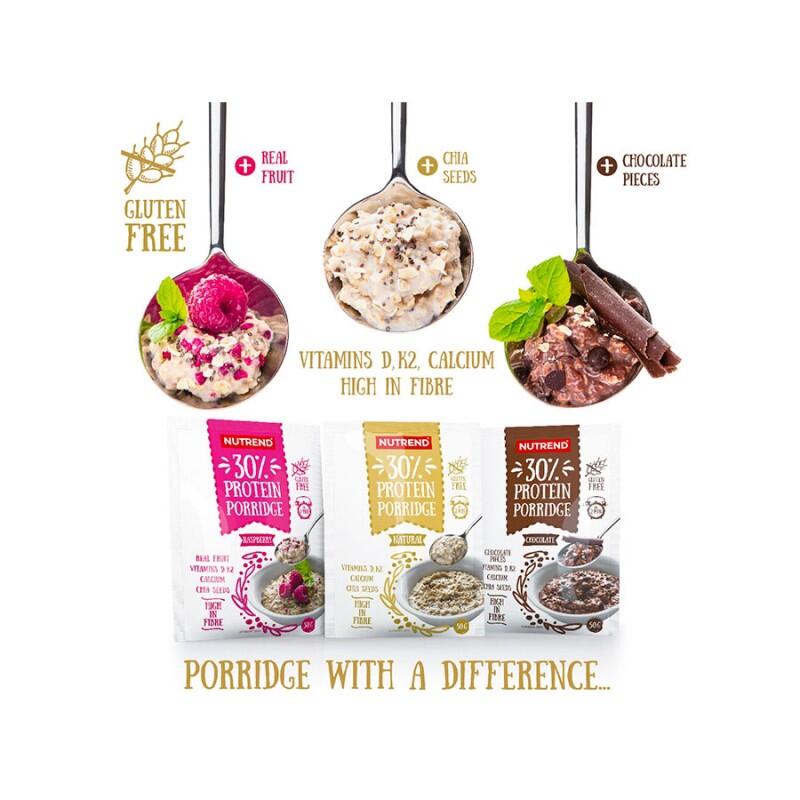 Proteinová ovesná kaše PROTEIN PORRIDGE, 5x50 g, malina