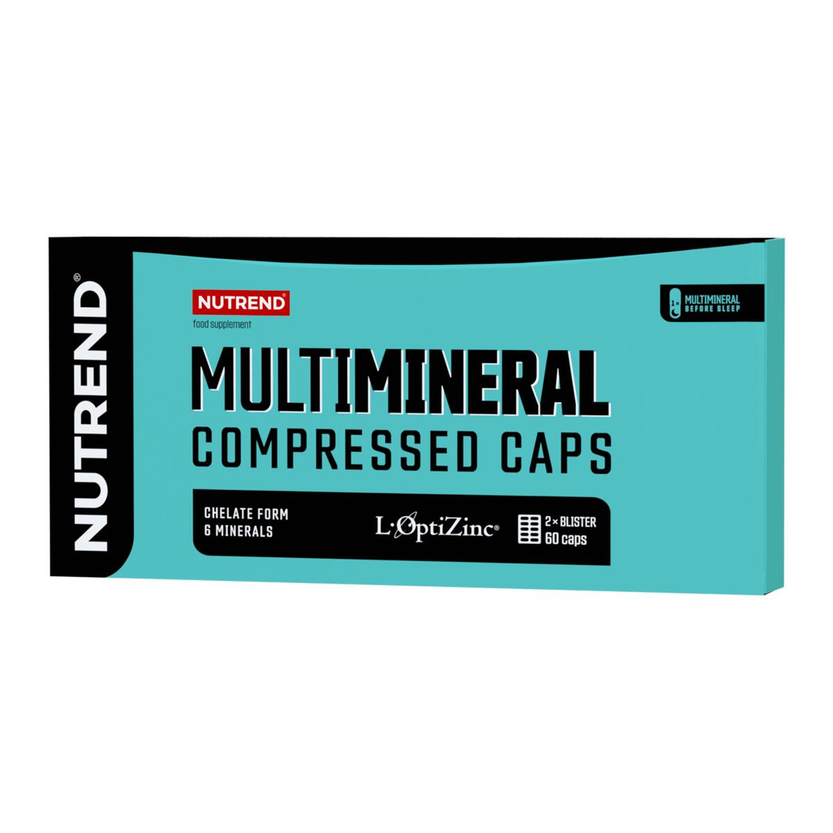 NUTREND MULTIMINERAL COMPRESSED CAPS, 60 kapslí
