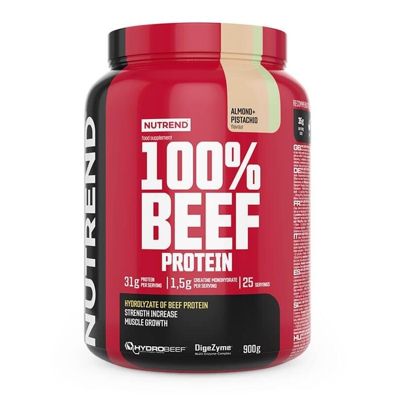 100% BEEF PROTEIN, 900 g, mandle+pistácie