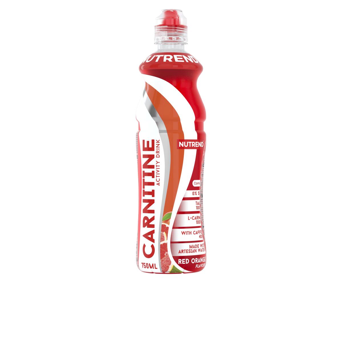NUTREND Sportovní nápoj CARNITINE ACTIVITY DRINK WITH CAFFEINE, 750 ml, červený pomeranč