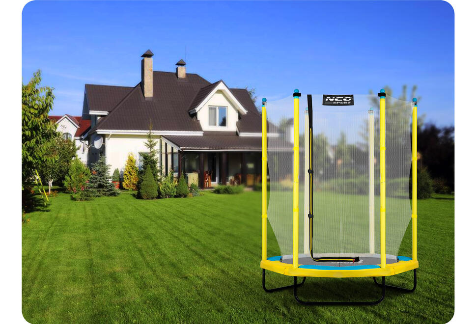 Trampolina ogrodowa Neo-Sport NS-04W240F 140cm/4,5ft z siatką zewnetrzną