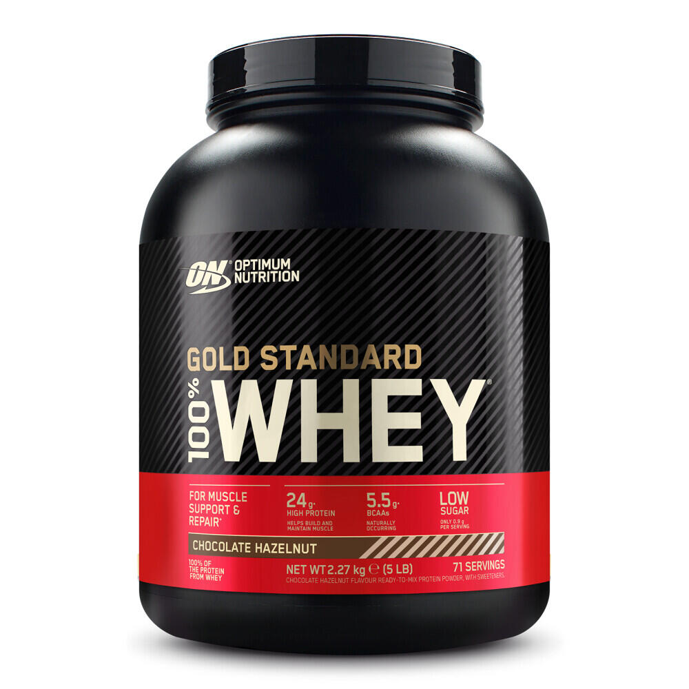 OPTIMUM NUTRITION Wei-eiwit - 100% Wei Goud (2,27 Kg) - Chocolade Hazelnoot