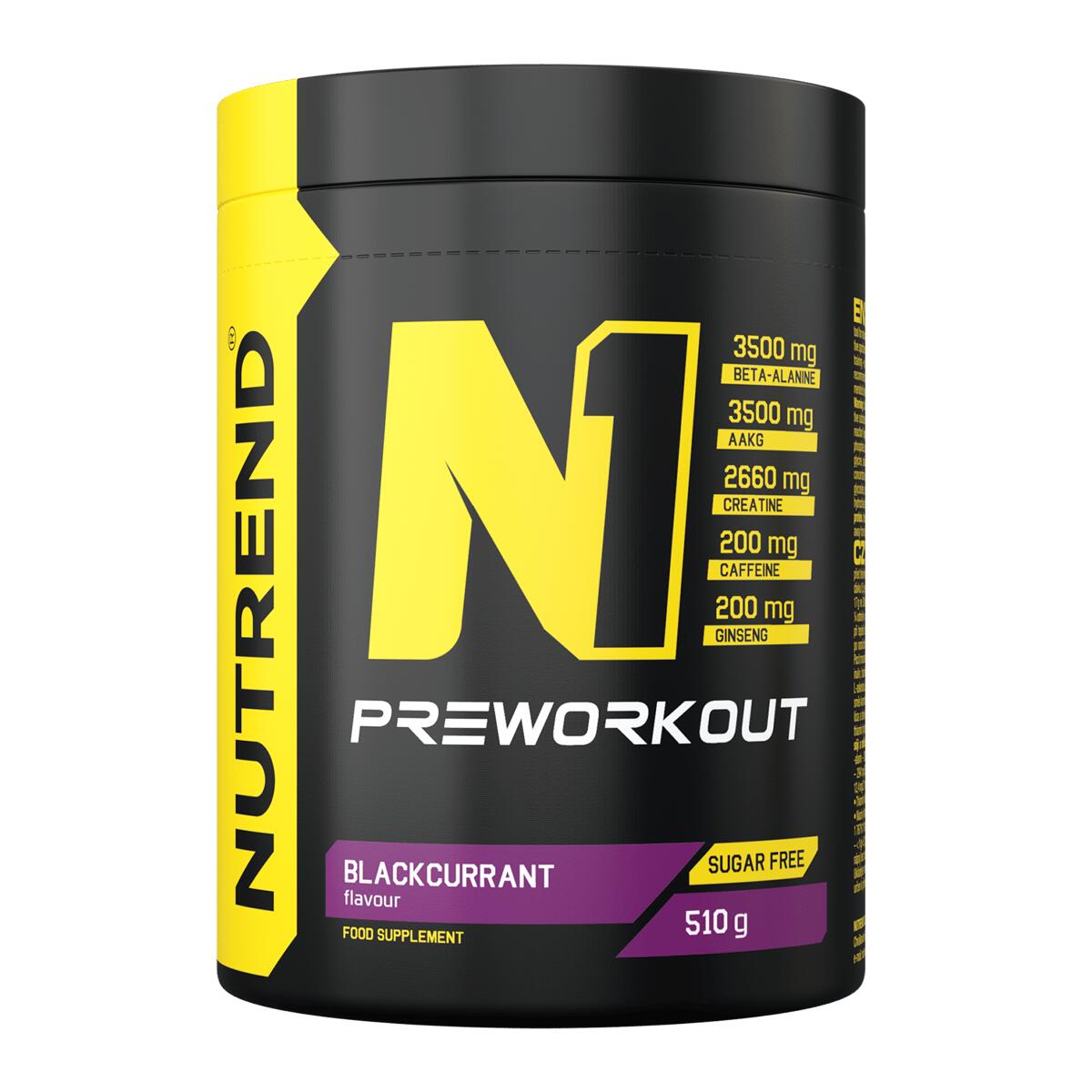 NUTREND Pre-workout N1, černý rybíz