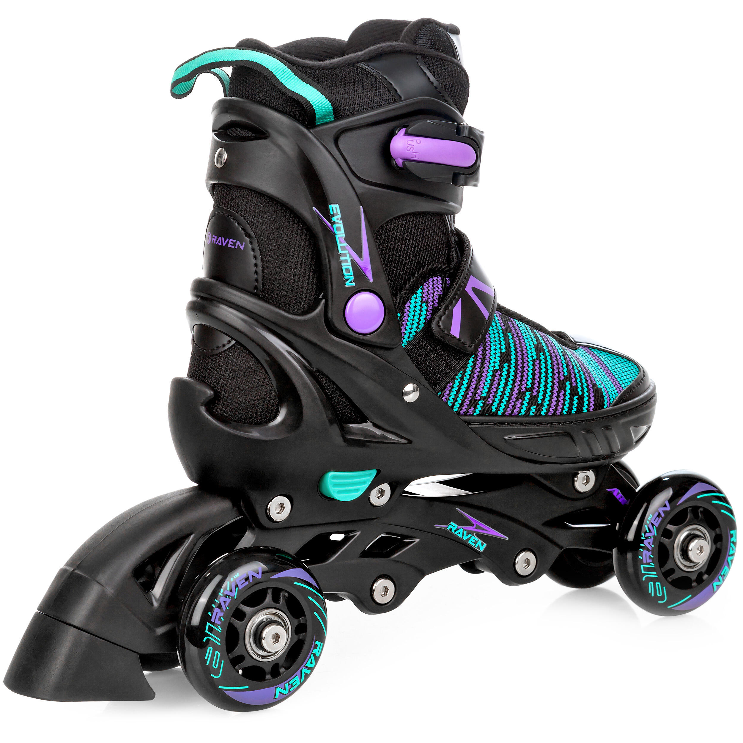 Patins de rodas ajustáveis 3 em 1 Raven Cande 6/7