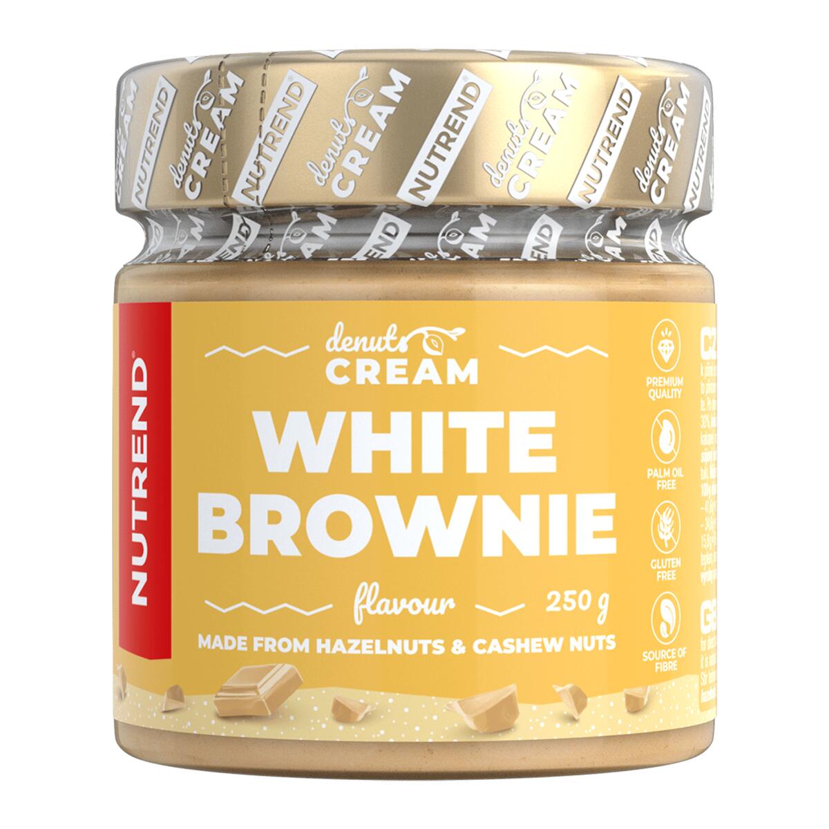 NUTREND DENUTS CREAM lahodné ořechové krémy, 250 g, White brownie