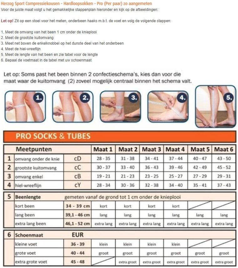 Herzog PRO Compressiekousen Zwart/Zilver 3/4