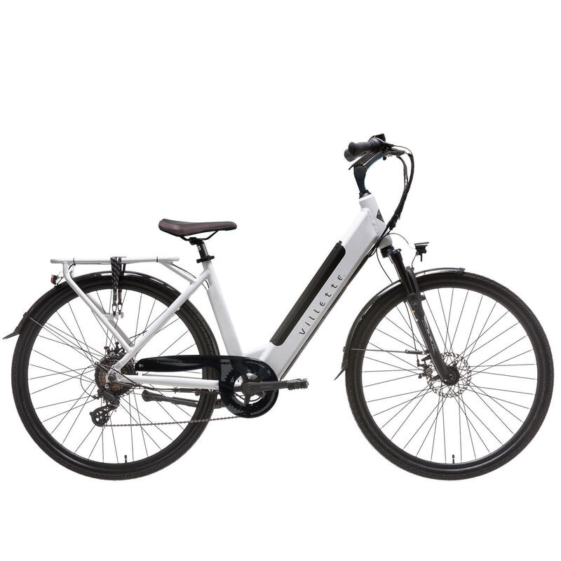 L' Amant, vélo électrique pour femmes, 7sp, 13 Ah, batterie intégrée, blanc