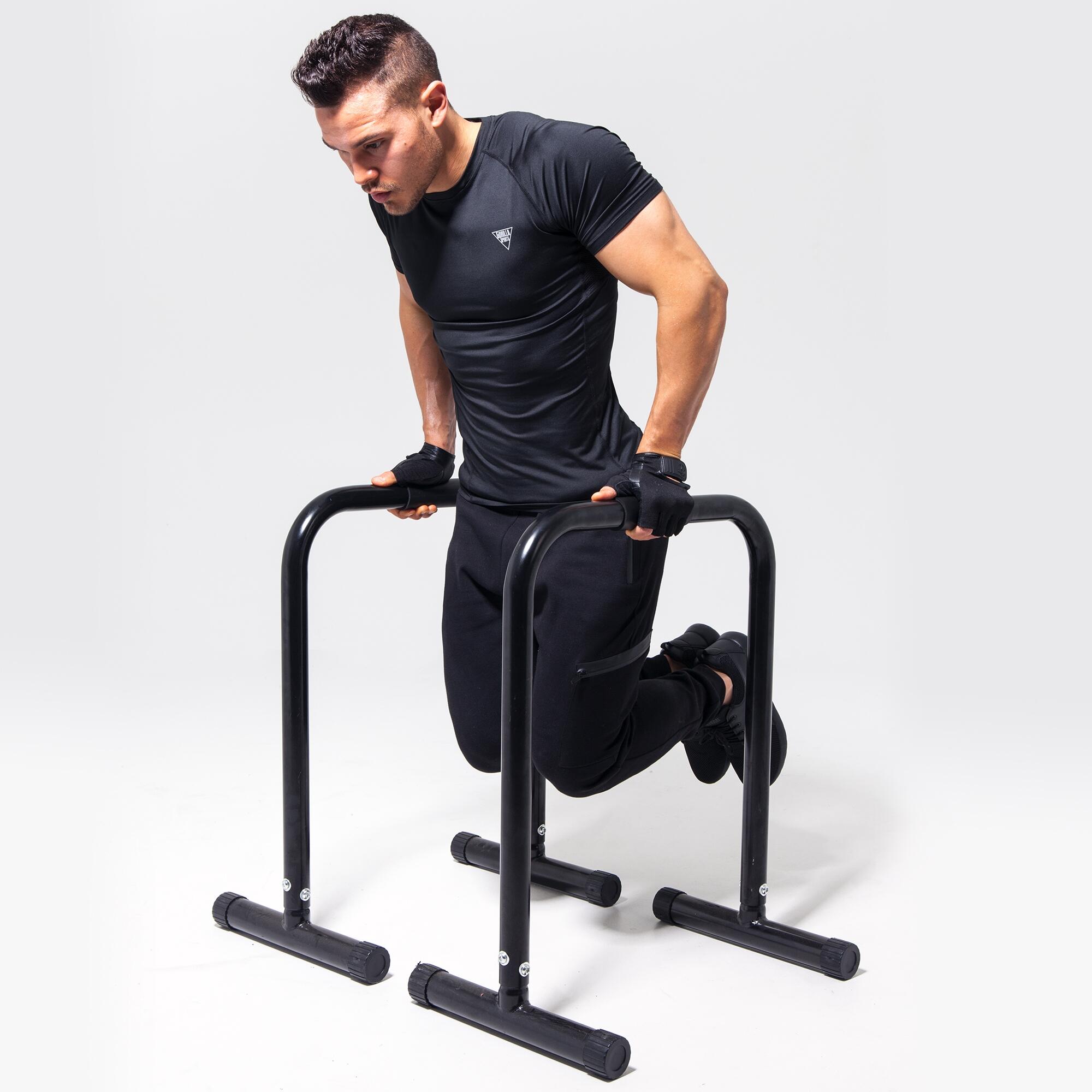 Dip Bars - Parallettes - Push up stand bar - Blauw - 2 stuks 6/7