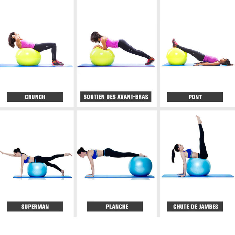 Minge de gimnastică Negru 75 cm