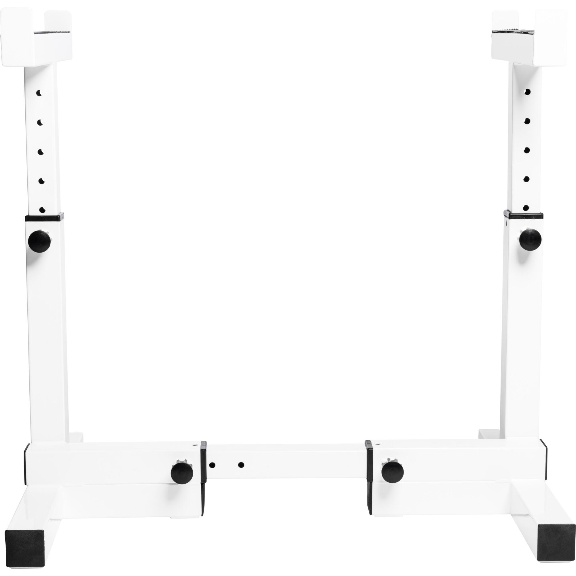 Supporto bilanciere Gorilla Sports regolabile altezza/larghezza 250 kg bianco 7/7