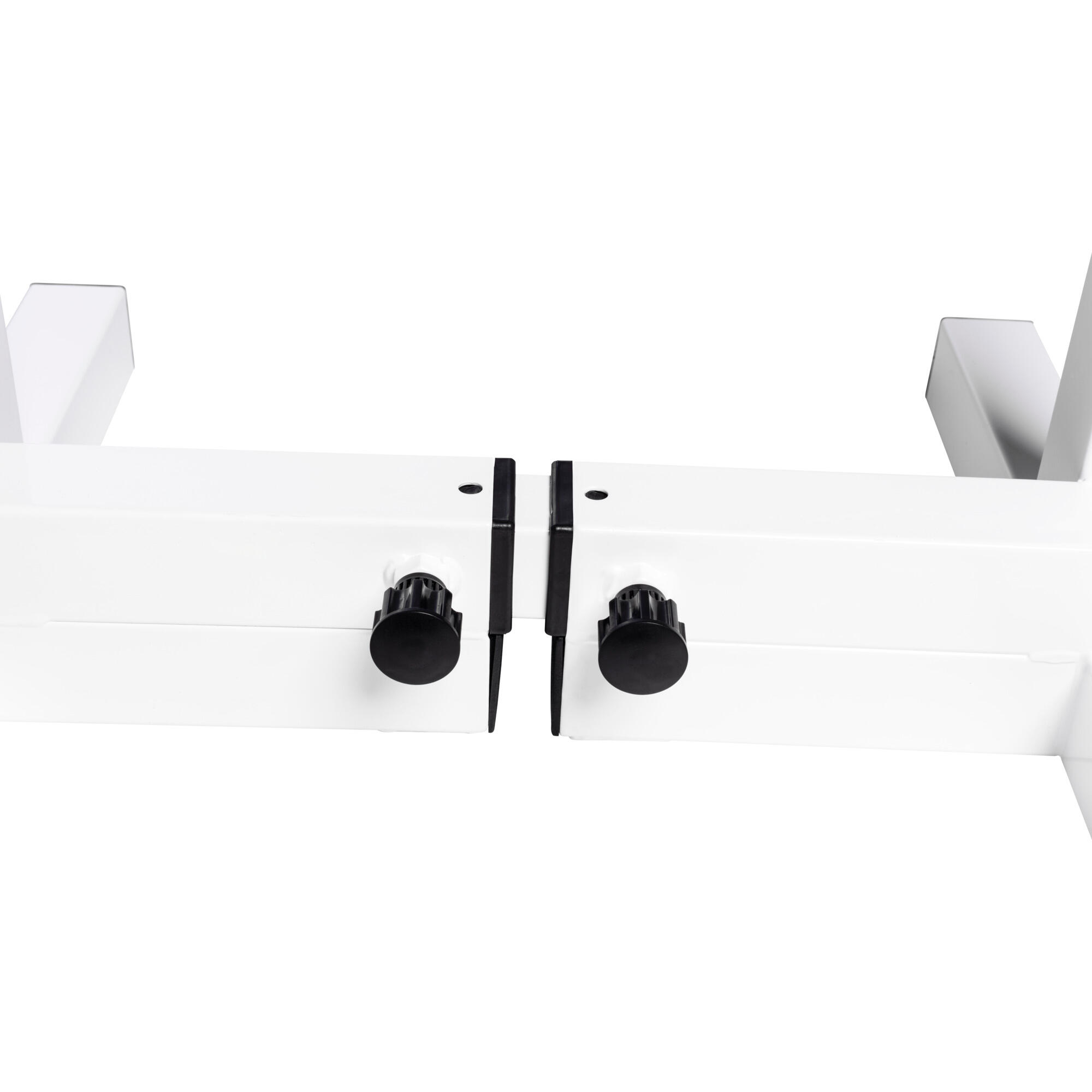 Supporto bilanciere Gorilla Sports regolabile altezza/larghezza 250 kg bianco 6/7