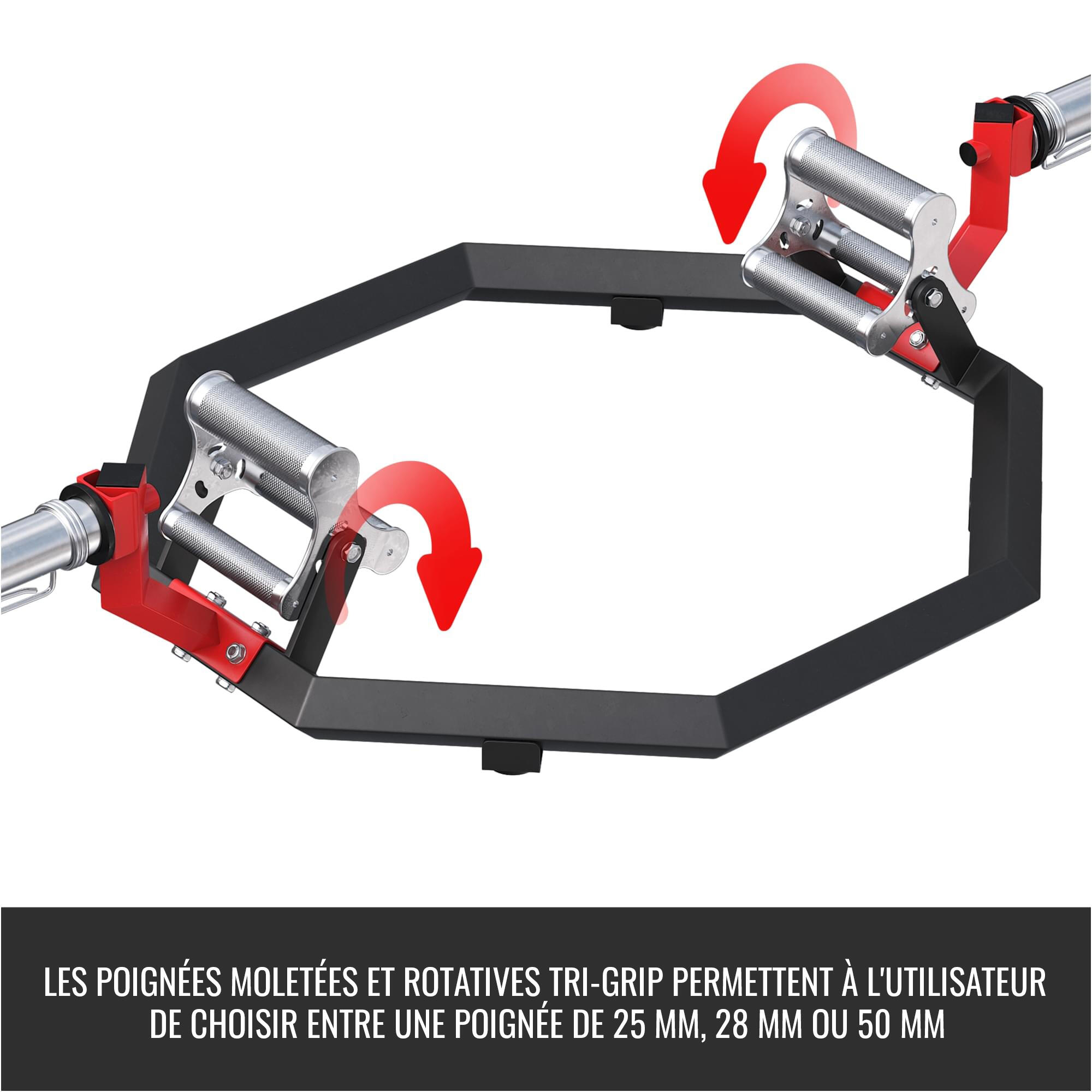 Trap Bar GORILLA SPORTS 20 kg acciaio Ø50 mm maniglie multi-impugnatura 7/7