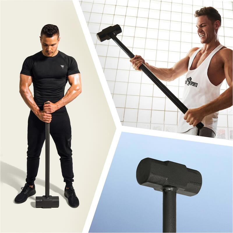 Gewichthamer - Sledge Hammer - Fitnesshamer - Gietijzer met rubber coating - 25