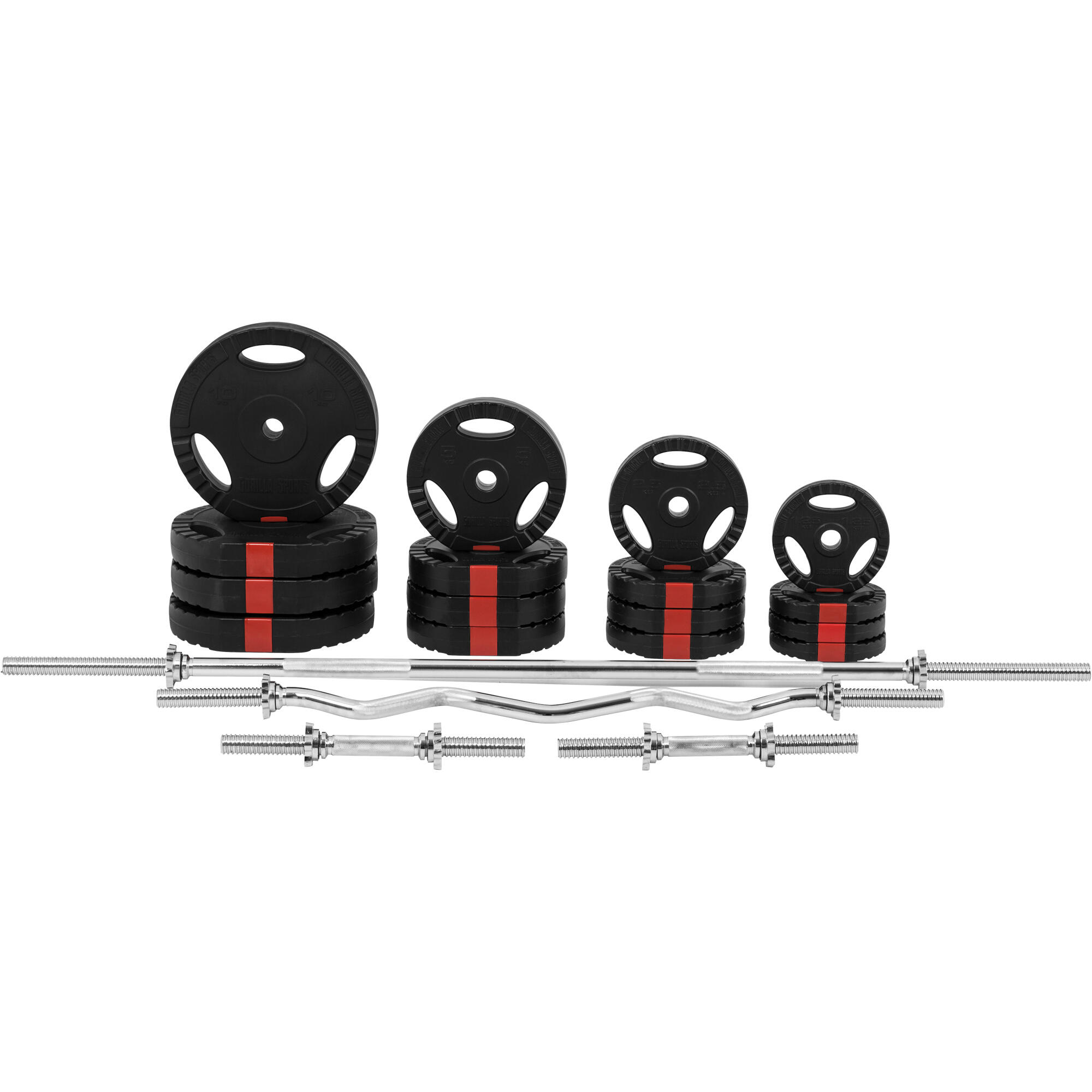 Gorilla Sports Dumbbell Complete Kit 80 kg – 30 mm Bars, Plastic Coating 6/7