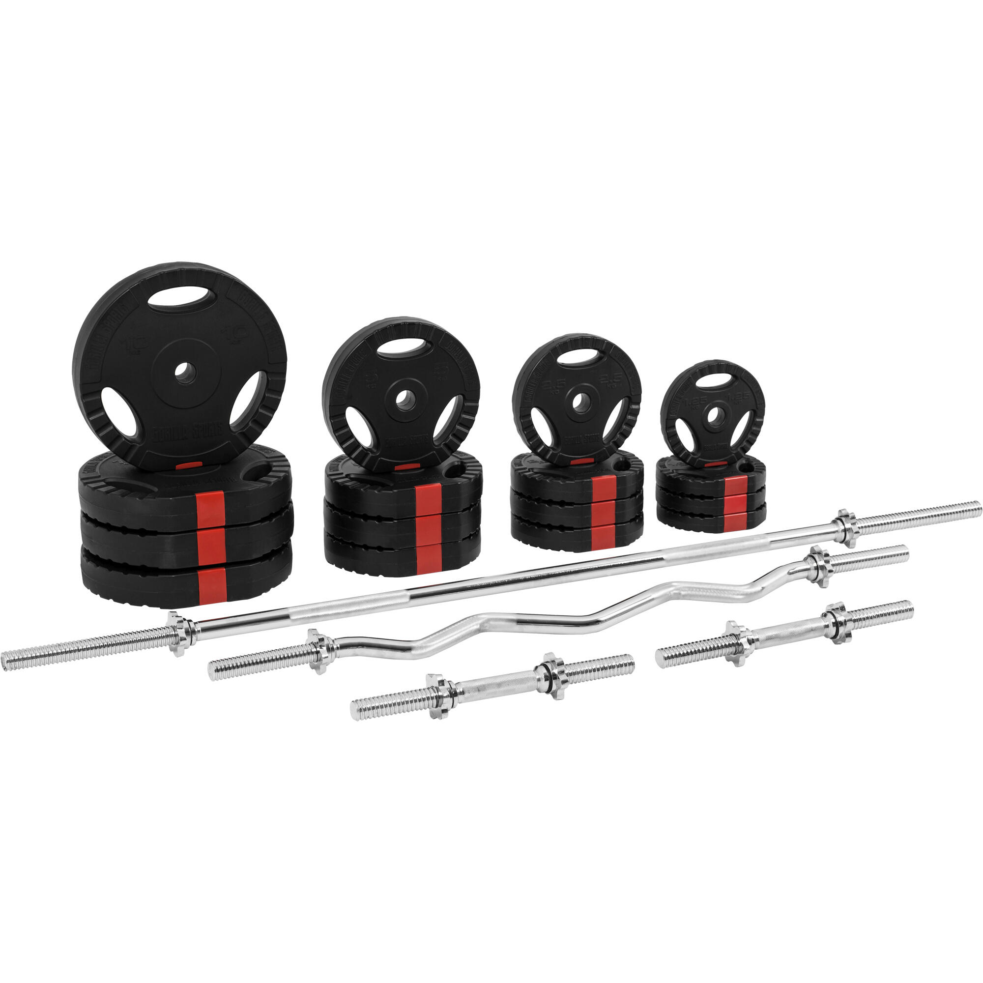 Gorilla Sports Dumbbell Complete Kit 80 kg – 30 mm Bars, Plastic Coating 7/7