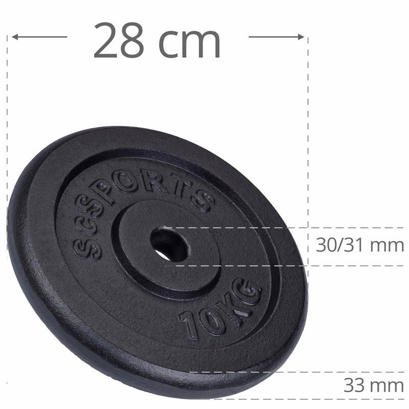 LOT DE DISQUES EN FONTE 31MM |SCSPORTS | MUSCULATION | POIDS AU CHOIX