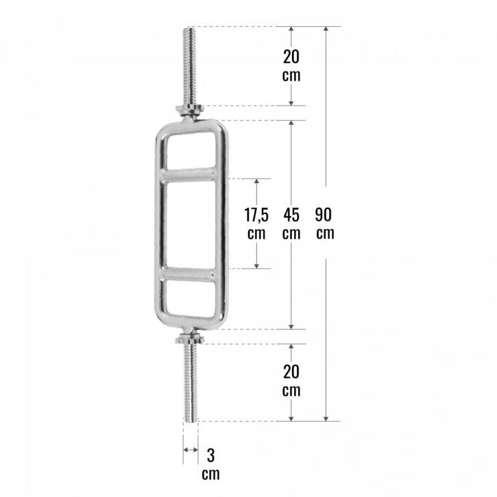 Bara triceps cu piulițe 30 mm