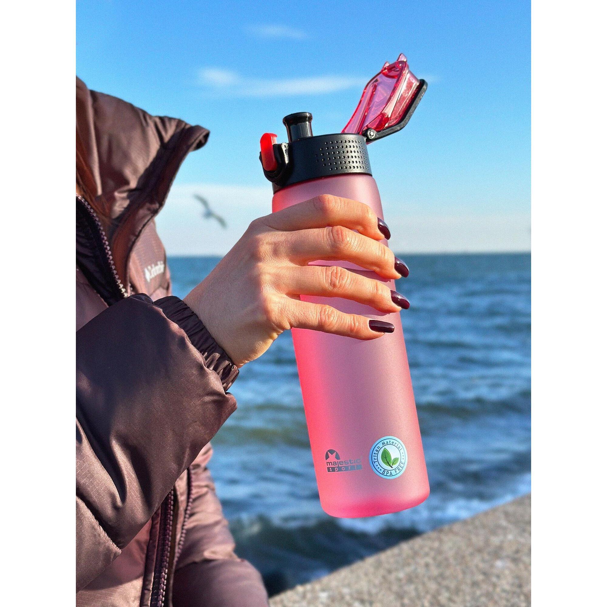 Majestic Sport Okosei Borraccia Tritan 750 Ml – Senza BPA, Leggera, Antiurto, Con Filtro, Per Bici E Fitness, Blu