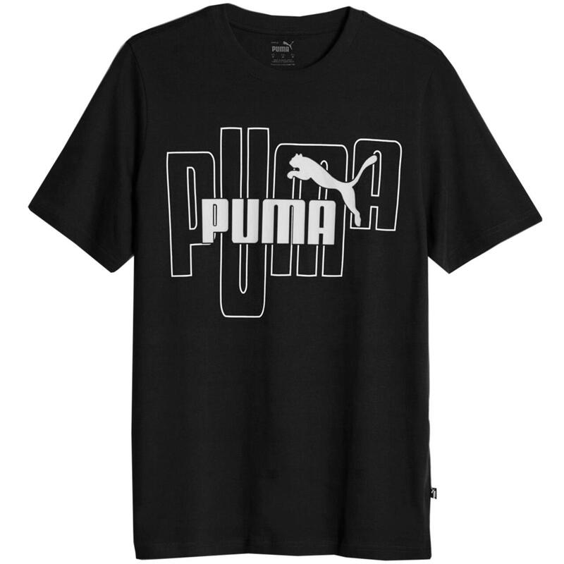 Camiseta de Manga Corta Hombre Puma Graphiccs No. 1 Logo Negro