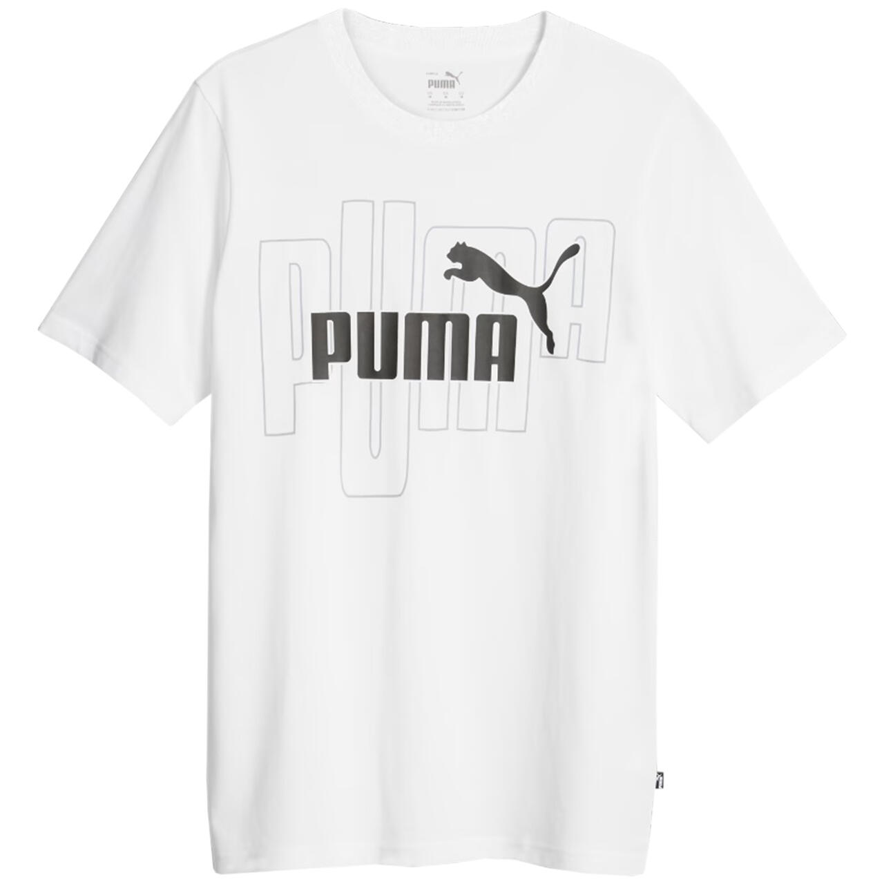 Tricou cu Mânecă Scurtă Bărbați Puma Graphiccs No. 1 Logo Alb
