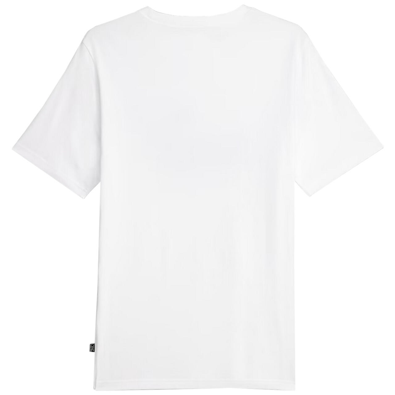Maglia a Maniche Corte Uomo Puma Graphiccs No. 1 Logo Bianco 2/4