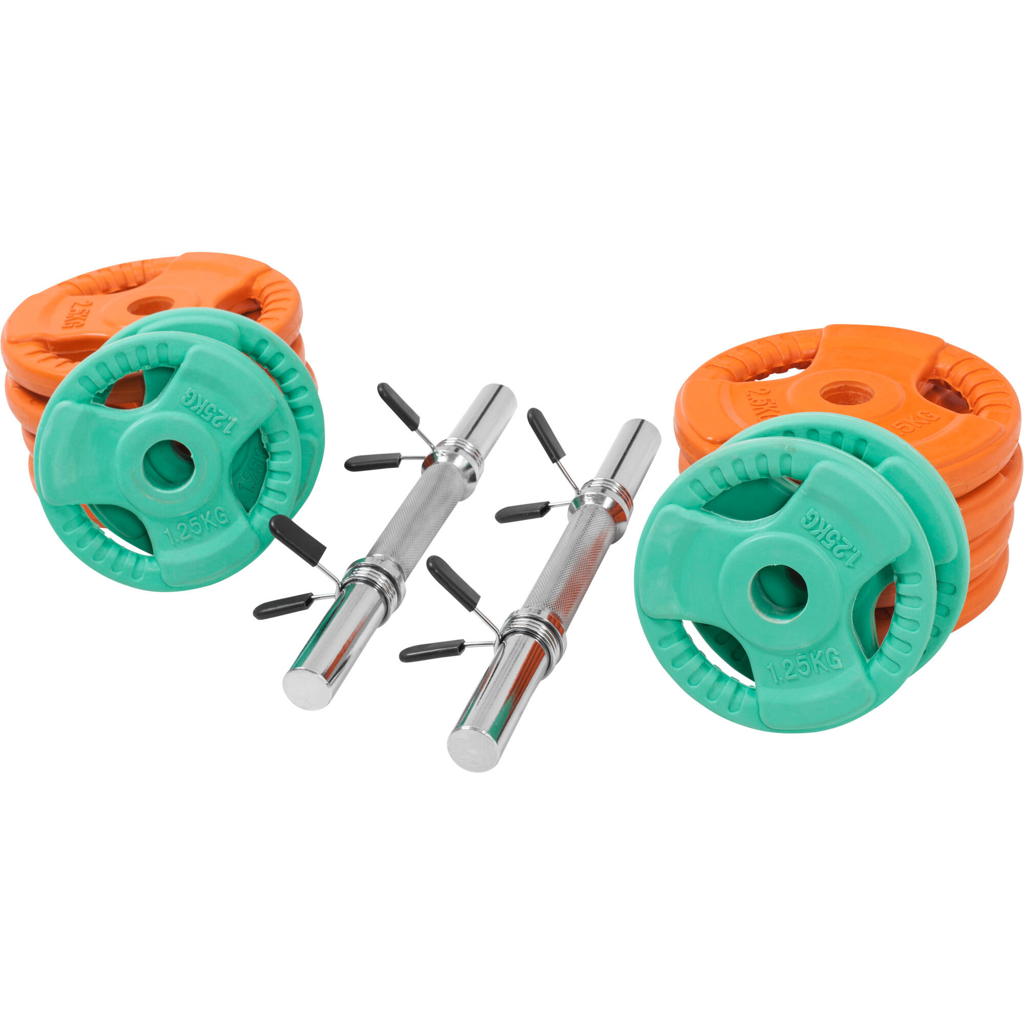 KIT HALTÈRES COURT 30KG REVETEMENT CAOUTCHOUC |MUSCULATION| 30MM/31MM 7/7
