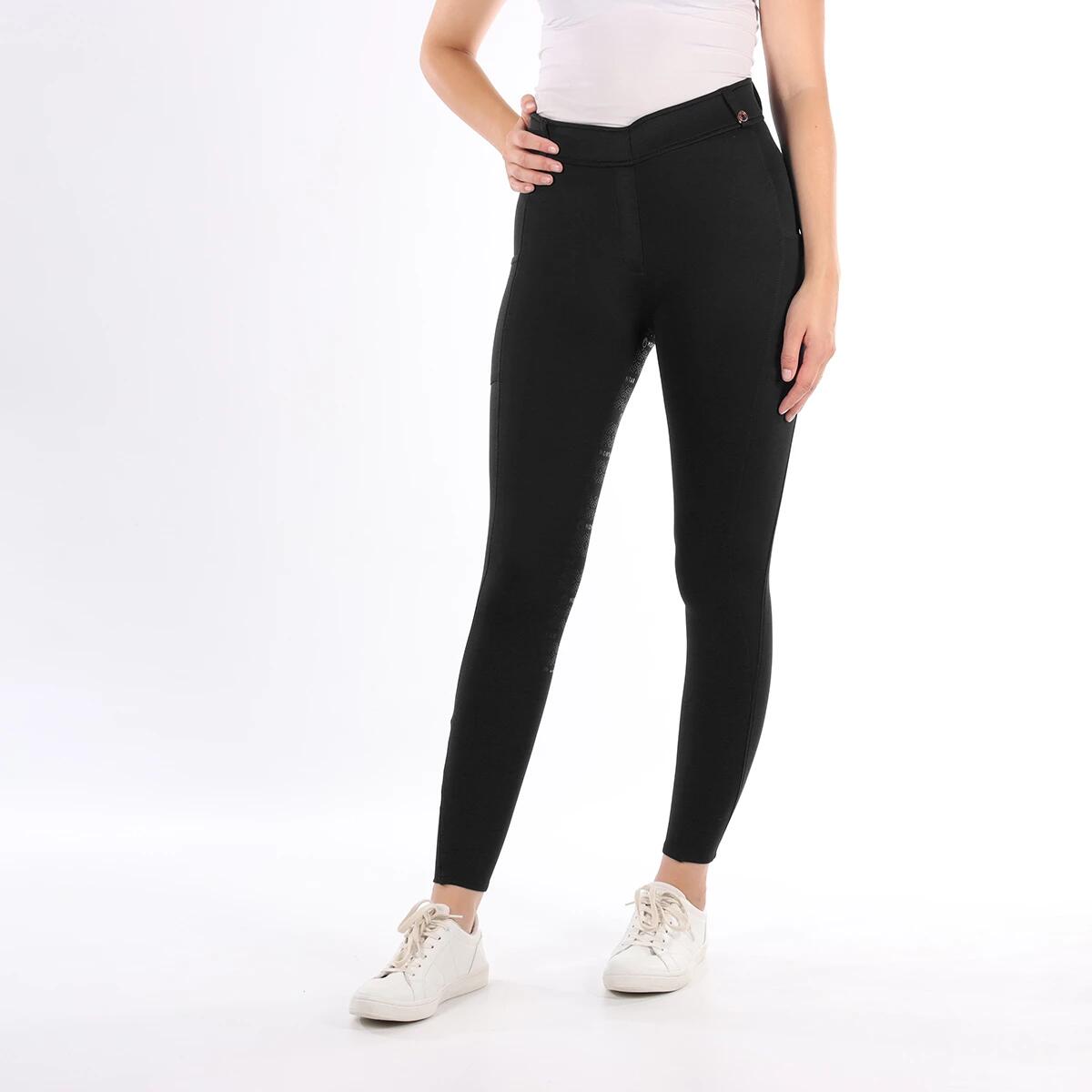 Reitleggings Michelle Kids Vollbesatz Silikon Montar Schwarz 3/6