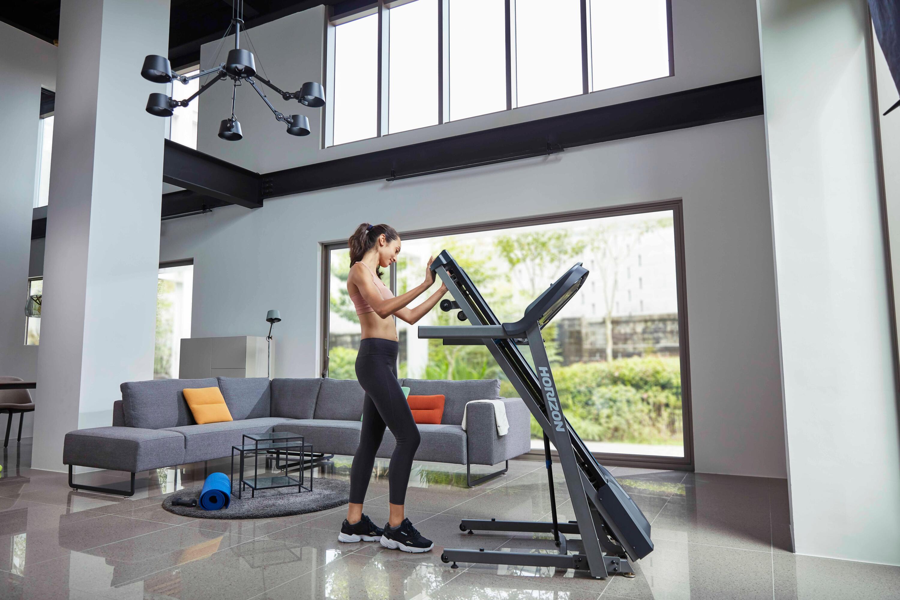 Horizon Fitness eTR5.0 Tapis de course pliable, incline 10 % & 45 programmes 7/9