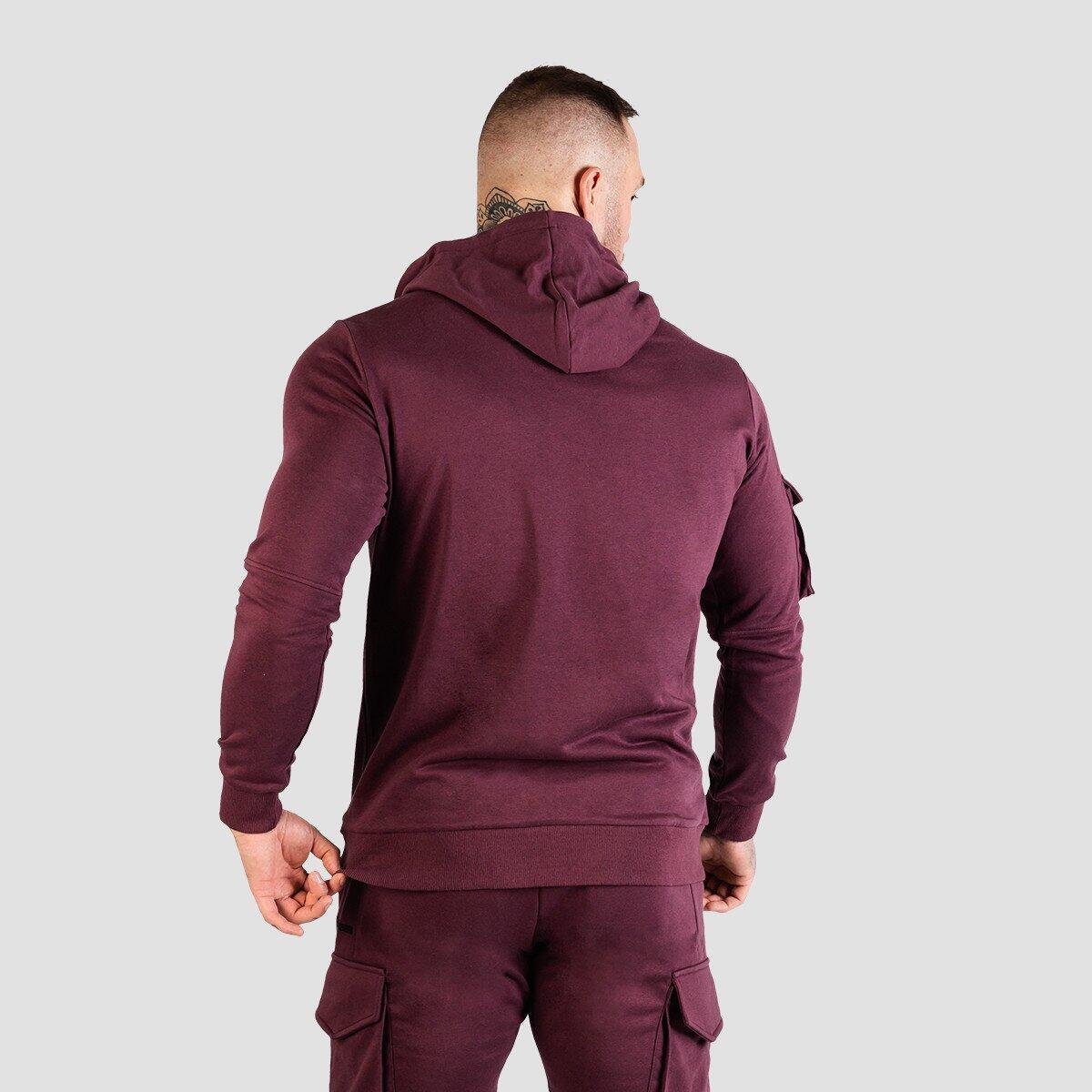 Uomo felpa con cappuccio melanzana TRN 2/6