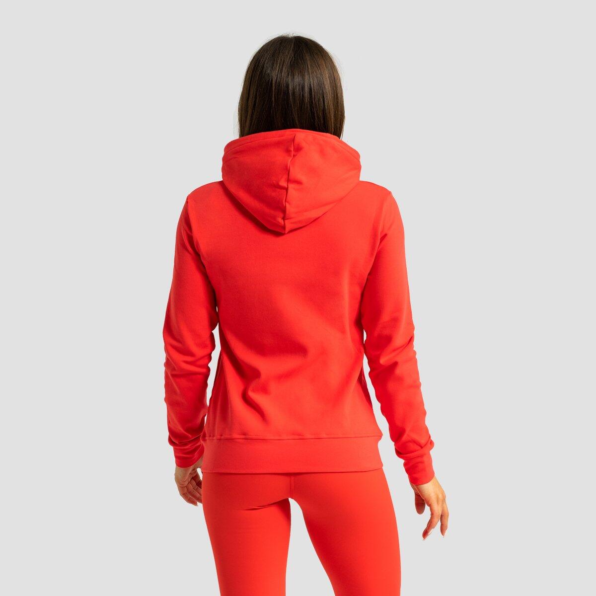 Felpa donna tempo libero con zip rossa Limitless 3/7