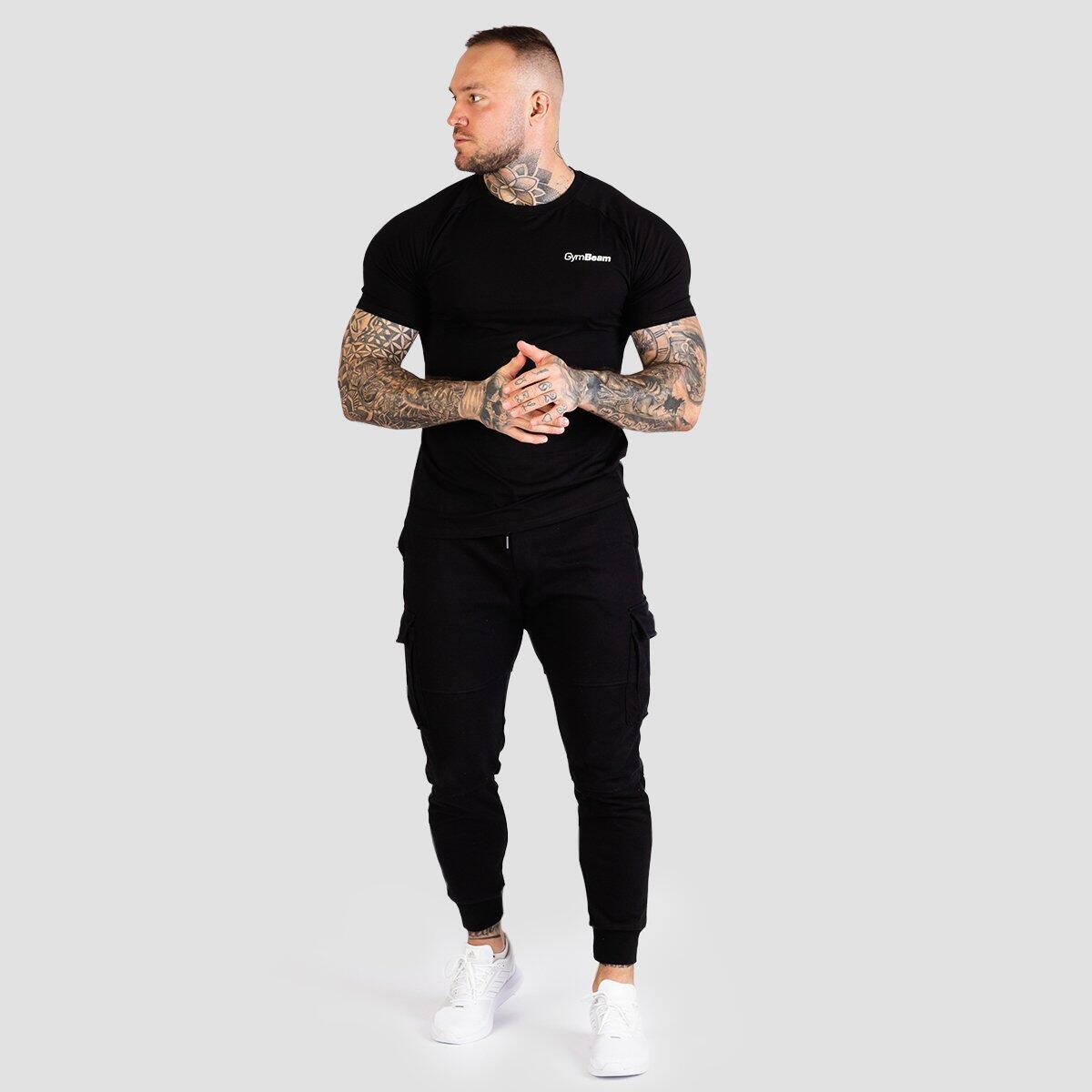 Pantaloni uomo palestra slim neri TRN 6/7