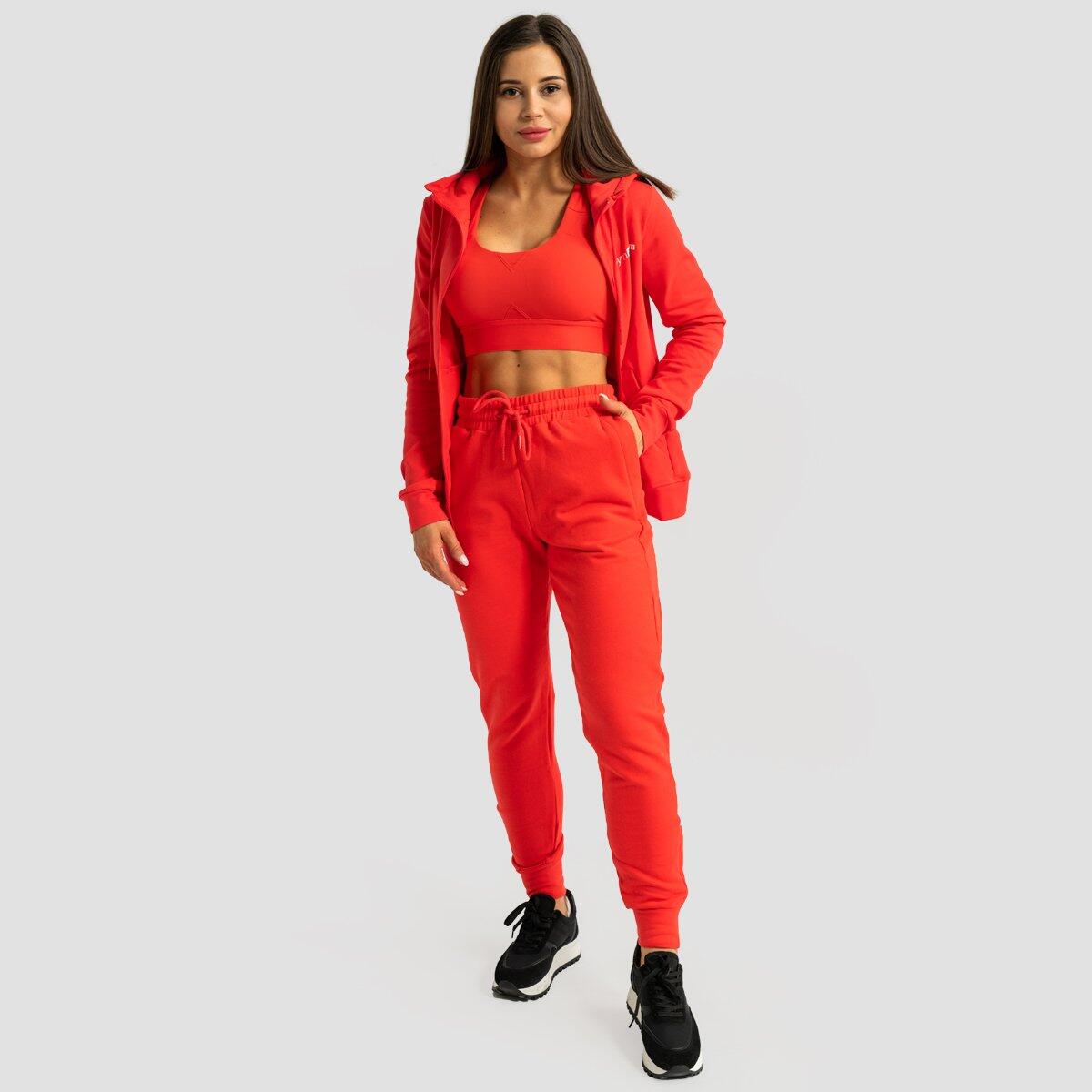 Felpa donna tempo libero con zip rossa Limitless 5/7
