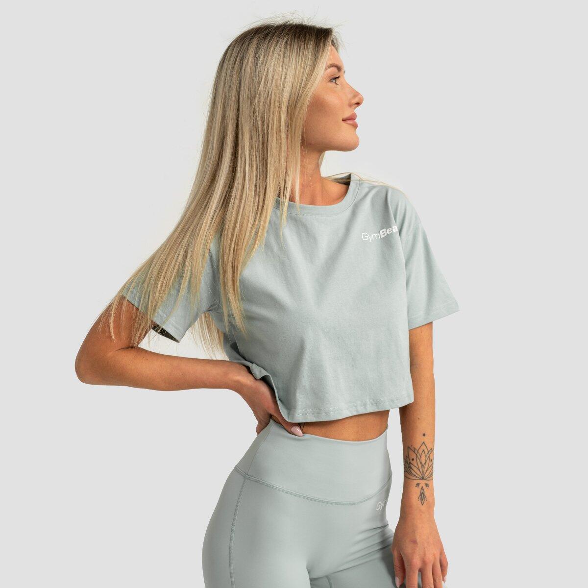Crop top donna palestra cropped verde Limitless 3/7