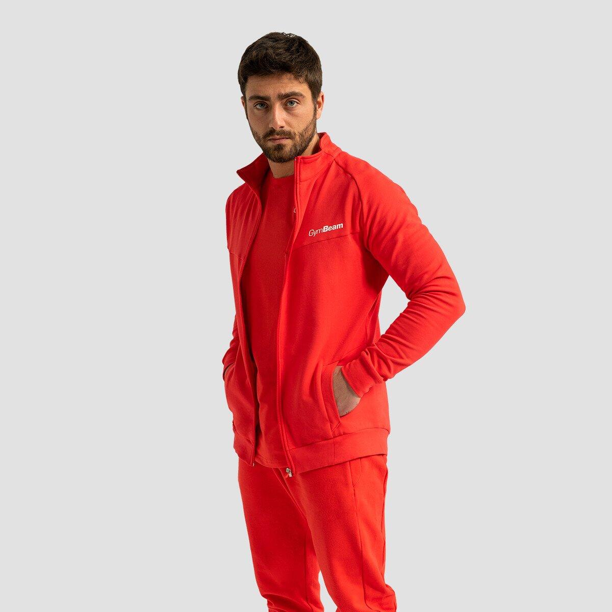 Uomo felpa con zip rossa Limitless 5/7