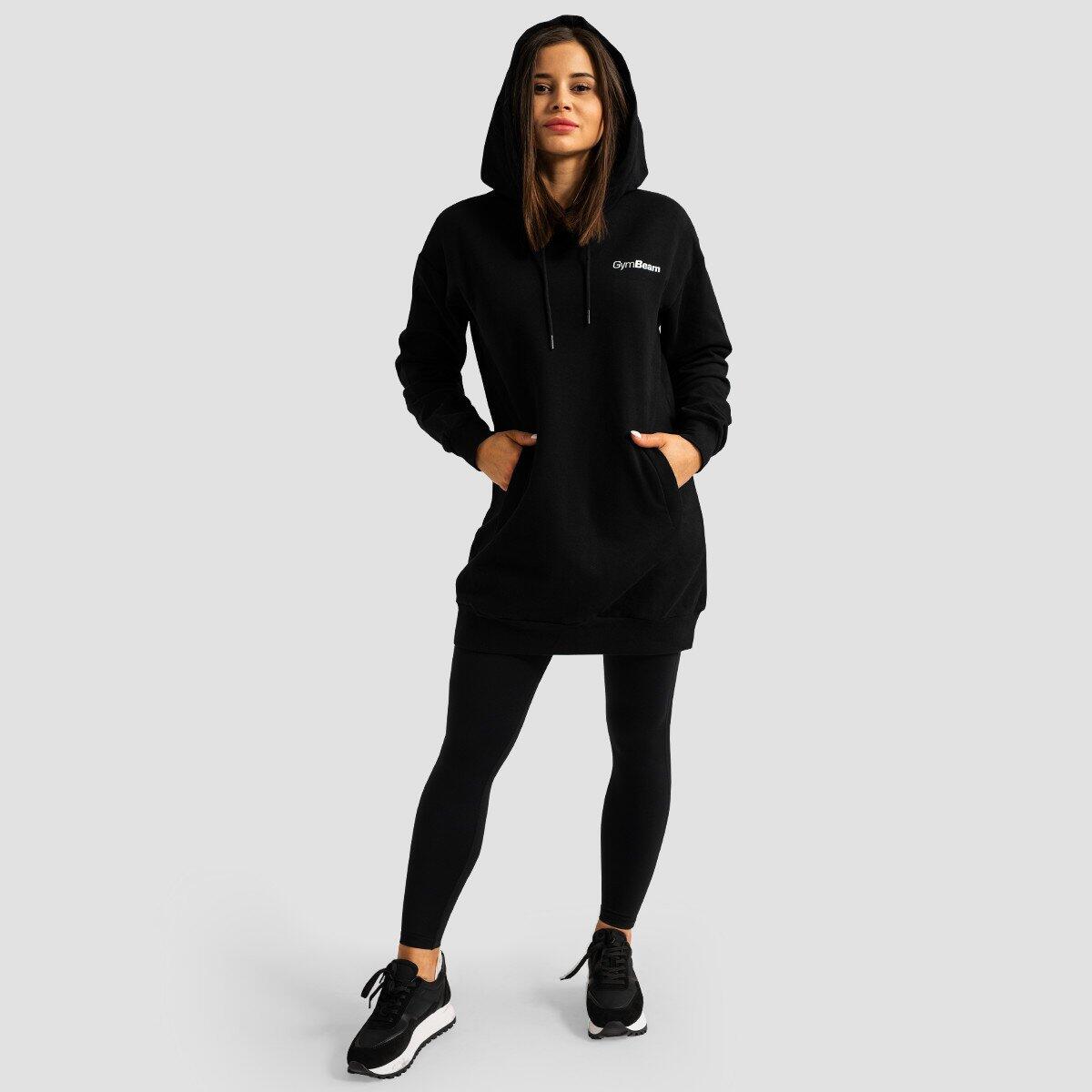 Felpa donna lunga nera Limitless 5/7