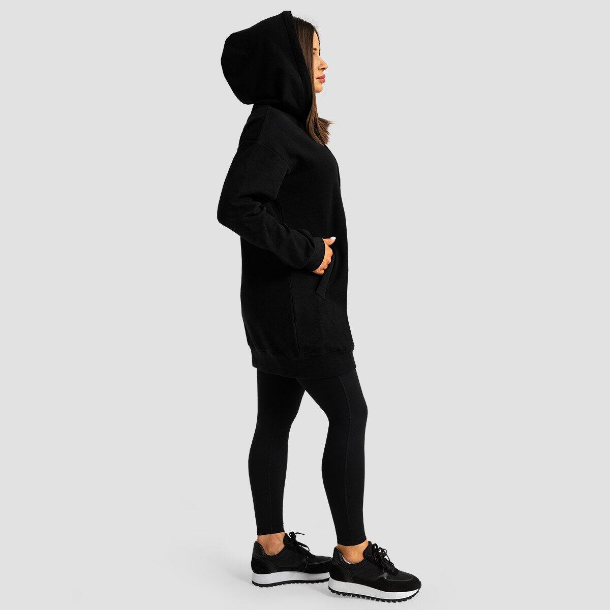 Felpa donna lunga nera Limitless 6/7