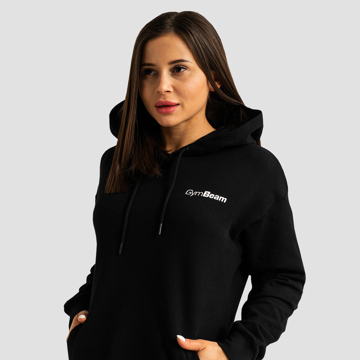 Felpa donna lunga nera Limitless 2/7