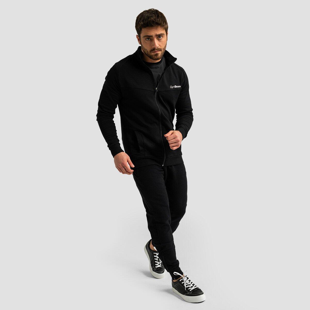 Felpa uomo con zip slim nera Limitless 5/7