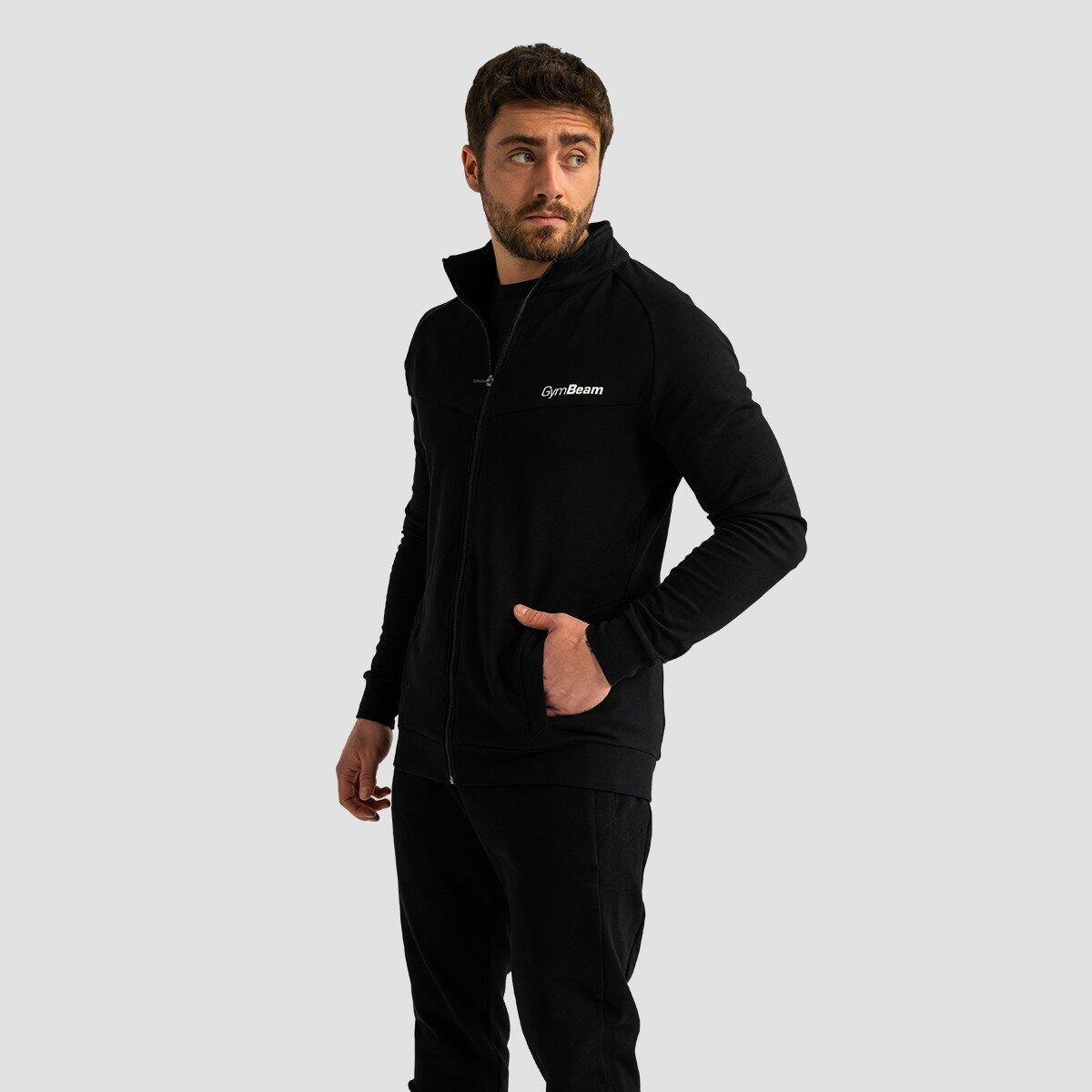Felpa uomo con zip slim nera Limitless 4/7