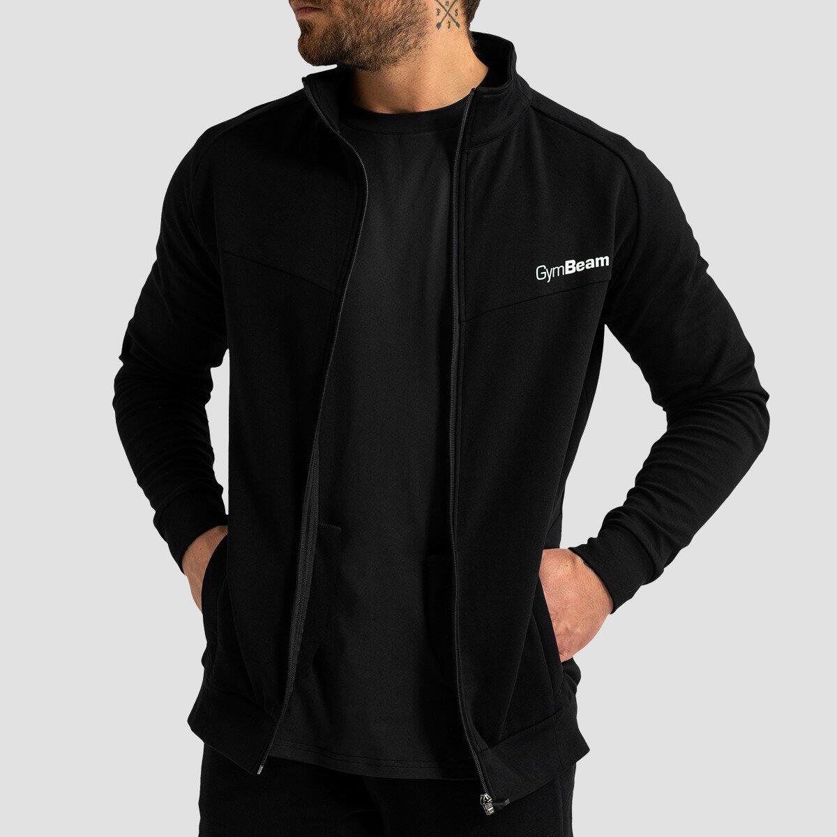 Felpa uomo con zip slim nera Limitless 2/7