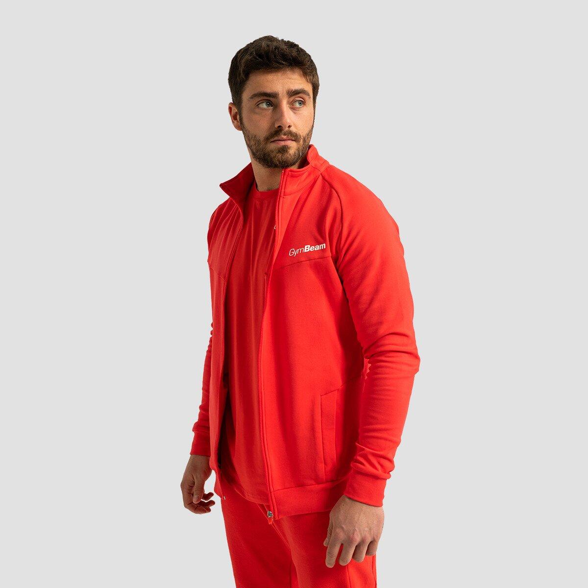 Uomo felpa con zip rossa Limitless 4/7