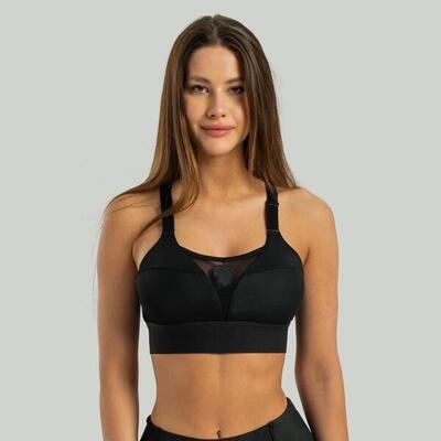 Donna fitness reggiseno sportivo massimo sostegno nero ALPHA