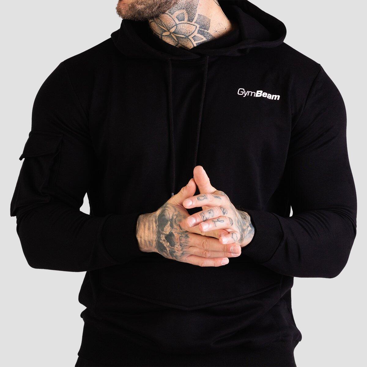 Uomo fitness felpa con cappuccio Black TRN 4/6