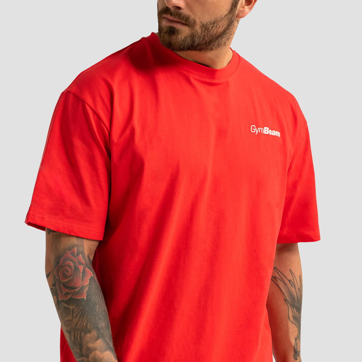 Uomo trekking t-shirt oversize traspirante rossa 2/6