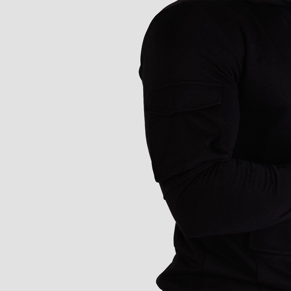 Uomo fitness felpa con cappuccio Black TRN 3/6