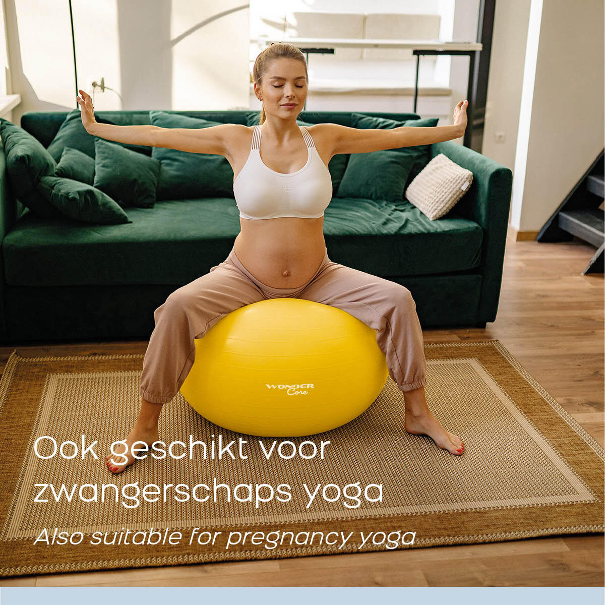 Wonder Core - Fitnessbal - 65 Cm - Yellow 4/6