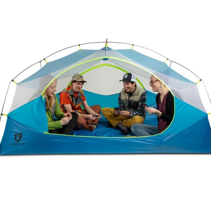 AURORA 2P TENT & FOOTPRINT / 2 Person Blue Decathlon